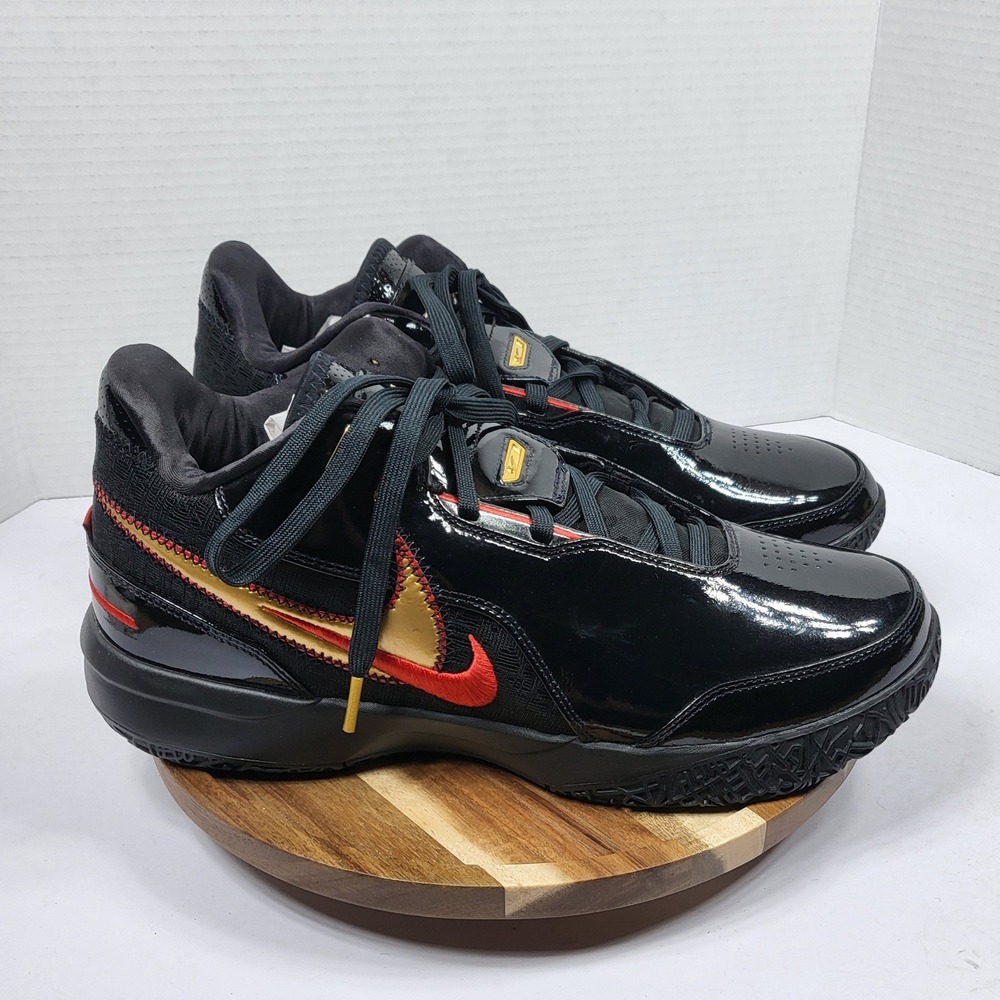 Nike LeBron NXXT GEN AMPD Mens 11.5 Black Gold Red Excellent FJ1566-001